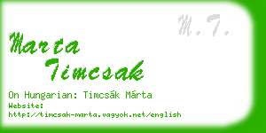 marta timcsak business card